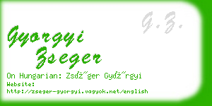 gyorgyi zseger business card